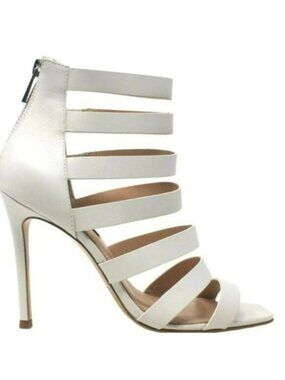 CHARLES DAVID VELMA LEATHER OPEN TOE HEEL SANDALS, NIB